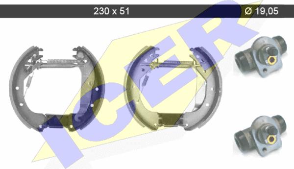 Icer 79KT0040 C - Kit ganasce freno autozon.pro