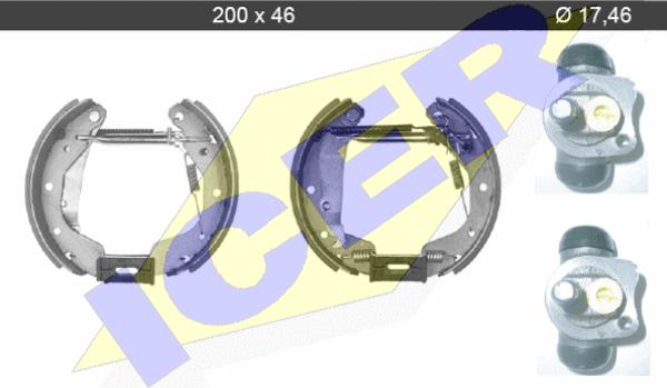 Icer 79KT0043 C - Kit ganasce freno autozon.pro