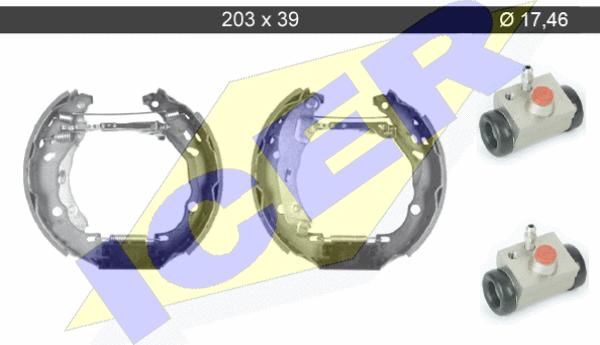 Icer 79KT0054 C - Kit ganasce freno autozon.pro