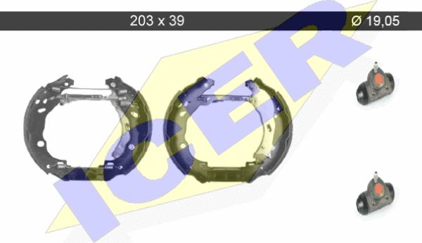 Icer 79KT0051 C - Kit ganasce freno autozon.pro