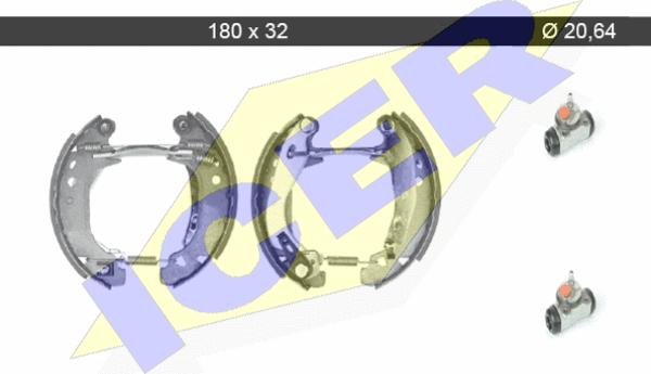 Icer 79KT0064 C - Kit ganasce freno autozon.pro