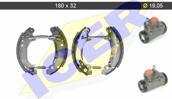 Icer 79KT0060 C - Kit ganasce freno autozon.pro