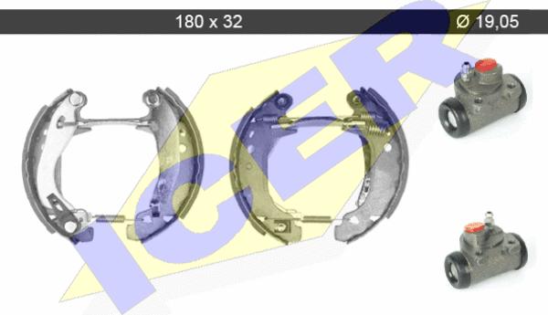 Icer 79KT0061 C - Kit ganasce freno autozon.pro