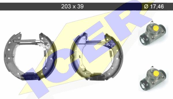 Icer 79KT0068 C - Kit ganasce freno autozon.pro