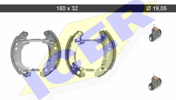 Icer 79KT0063 C - Kit ganasce freno autozon.pro