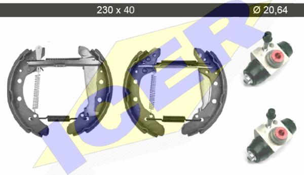 Icer 79KT0004 C - Kit ganasce freno autozon.pro