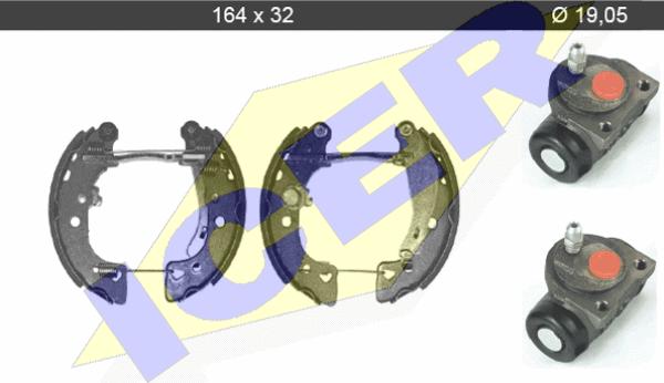 Icer 79KT0005 C - Kit ganasce freno autozon.pro