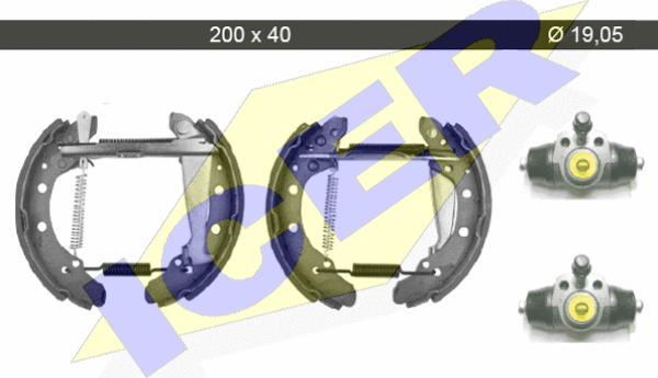 Icer 79KT0003 C - Kit ganasce freno autozon.pro