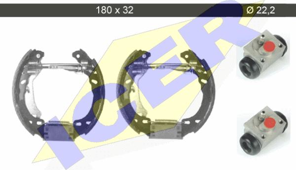 Icer 79KT0014 C - Kit ganasce freno autozon.pro