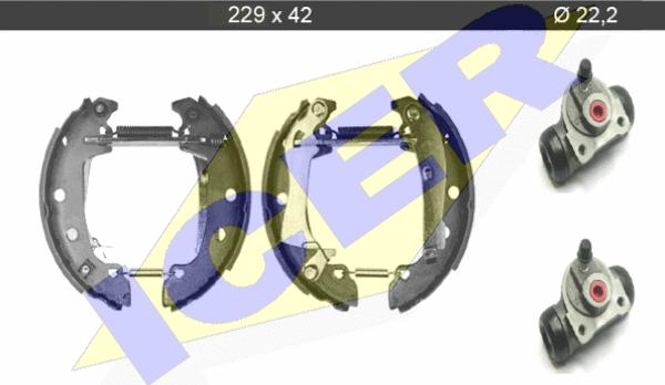 Icer 79KT0016 C - Kit ganasce freno autozon.pro