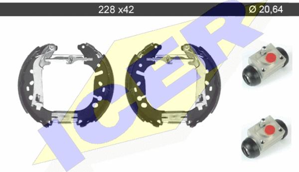 Icer 79KT0017 C - Kit ganasce freno autozon.pro