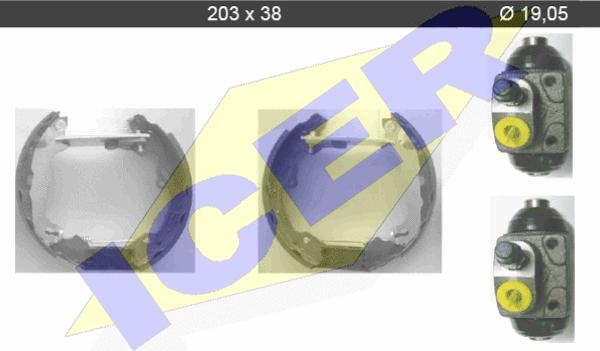 Icer 79KT0033 C - Kit ganasce freno autozon.pro