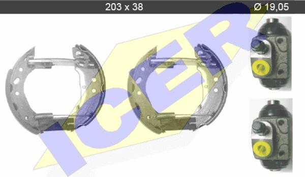 Icer 79KT0032 C - Kit ganasce freno autozon.pro