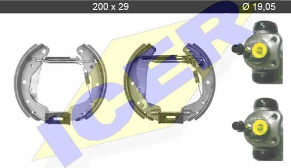 Icer 79KT0037 C - Kit ganasce freno autozon.pro