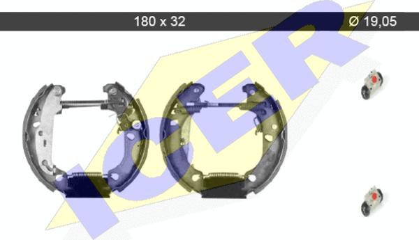 Icer 79KT0028 C - Kit ganasce freno autozon.pro