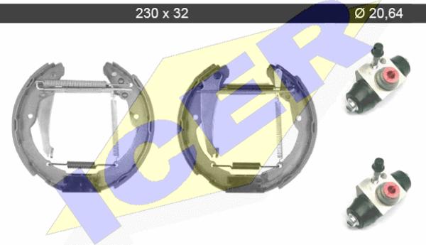 Icer 79KT0073 C - Kit ganasce freno autozon.pro