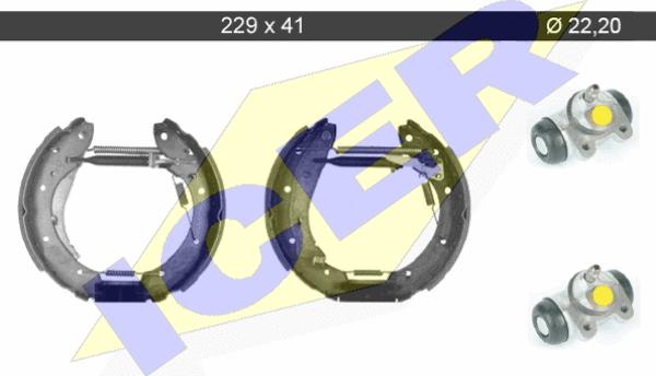 Icer 79KT0072 C - Kit ganasce freno autozon.pro