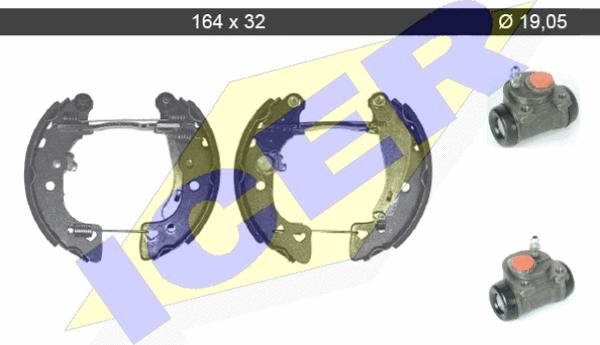 Icer 79KT0100 C - Kit ganasce freno autozon.pro