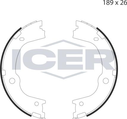 Icer 79PB4049 C - Kit ganasce, Freno stazionamento autozon.pro