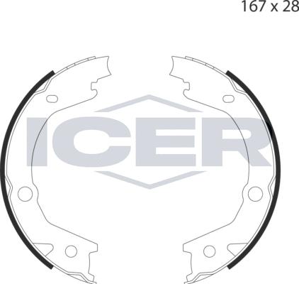 Icer 79PB4045 C - Kit ganasce, Freno stazionamento autozon.pro