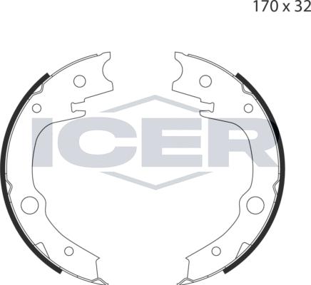 Icer 79PB4041 C - Kit ganasce, Freno stazionamento autozon.pro