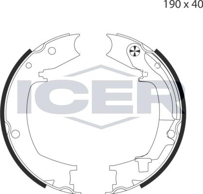 Icer 79PB4043 C - Kit ganasce, Freno stazionamento autozon.pro