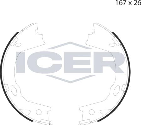 Icer 79PB4055 C - Kit ganasce, Freno stazionamento autozon.pro