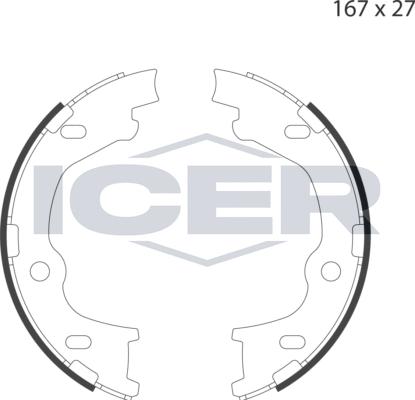 Icer 79PB4050 C - Kit ganasce, Freno stazionamento autozon.pro