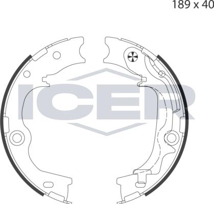 Icer 79PB4052 C - Kit ganasce, Freno stazionamento autozon.pro