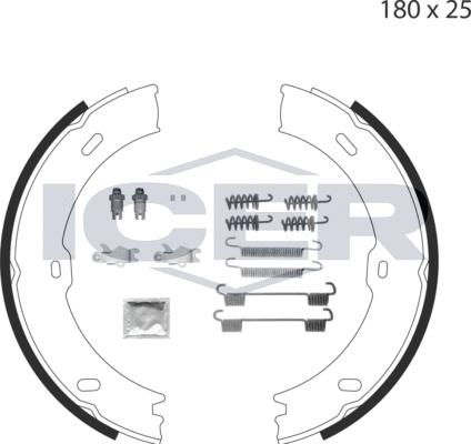 Icer 79PB4009 C - Kit ganasce, Freno stazionamento autozon.pro