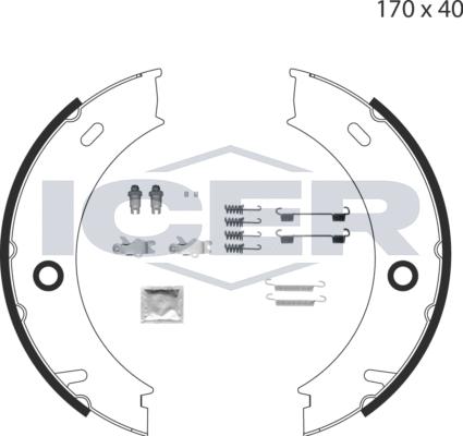 Icer 79PB4008 C - Kit ganasce, Freno stazionamento autozon.pro