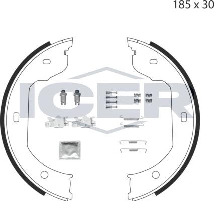 Icer 79PB4003 C - Kit ganasce, Freno stazionamento autozon.pro