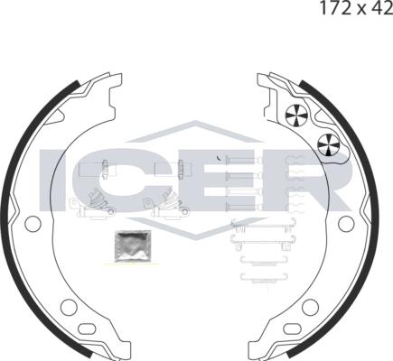 Icer 79PB4019 C - Kit ganasce, Freno stazionamento autozon.pro