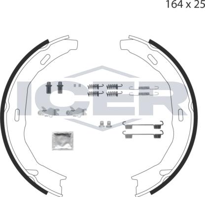 Icer 79PB4014 C - Kit ganasce, Freno stazionamento autozon.pro