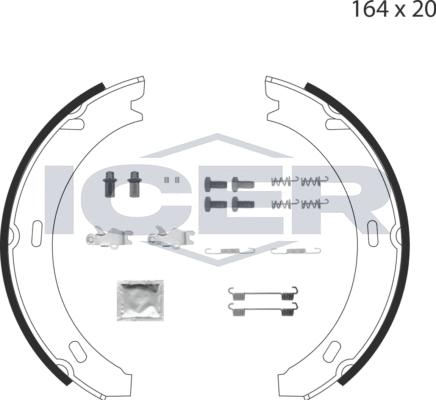 Icer 79PB4011 C - Kit ganasce, Freno stazionamento autozon.pro