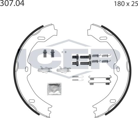 Icer 79PB4013 C - Kit ganasce, Freno stazionamento autozon.pro