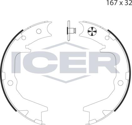 Icer 79PB4034 C - Kit ganasce, Freno stazionamento autozon.pro