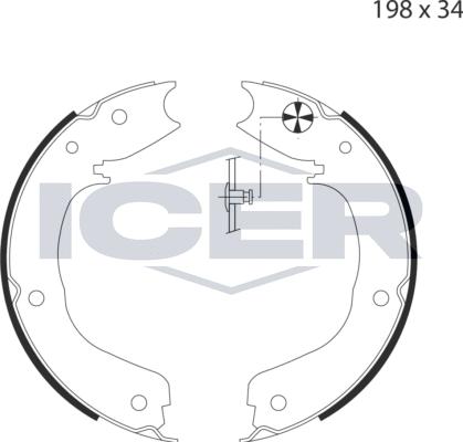 Icer 79PB4035 C - Kit ganasce, Freno stazionamento autozon.pro