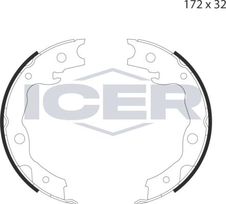 Icer 79PB4031 C - Kit ganasce, Freno stazionamento autozon.pro