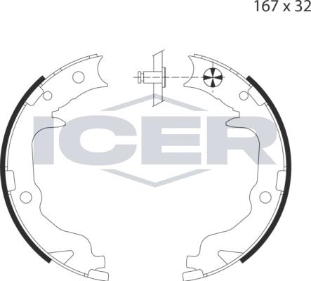 Icer 79PB4033 C - Kit ganasce, Freno stazionamento autozon.pro