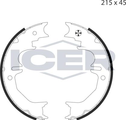 Icer 79PB4037 C - Kit ganasce, Freno stazionamento autozon.pro