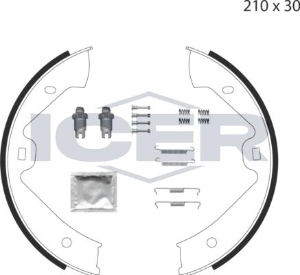 Icer 79PB4029 C - Kit ganasce, Freno stazionamento autozon.pro