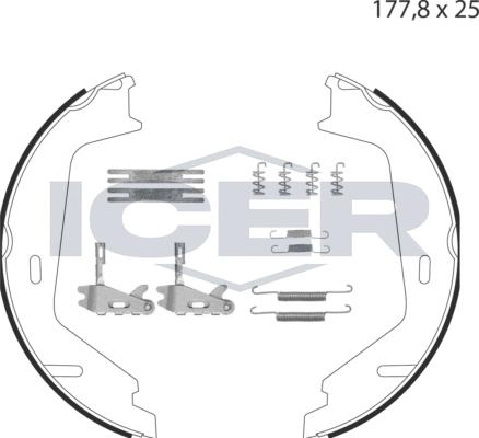 Icer 79PB4025 C - Kit ganasce, Freno stazionamento autozon.pro