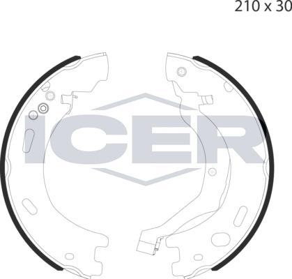 Icer 79PB4026 C - Kit ganasce, Freno stazionamento autozon.pro