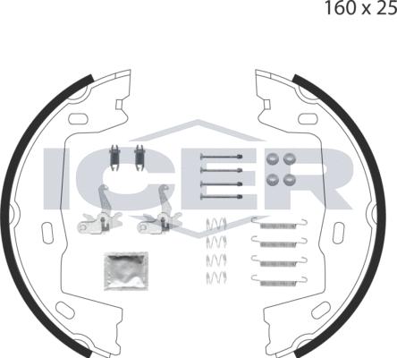 Icer 79PB4021 C - Kit ganasce, Freno stazionamento autozon.pro