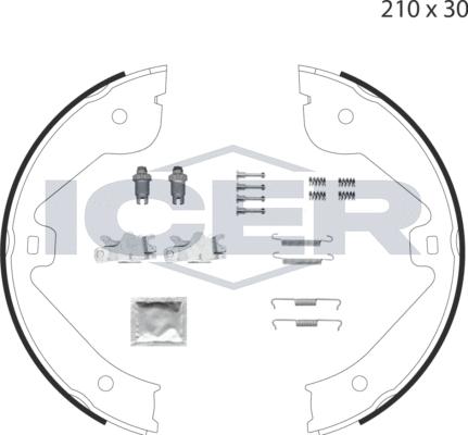 Icer 79PB4028 C - Kit ganasce, Freno stazionamento autozon.pro