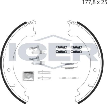 Icer 79PB4023 C - Kit ganasce, Freno stazionamento autozon.pro