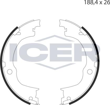 Icer 79PB4022 C - Kit ganasce, Freno stazionamento autozon.pro