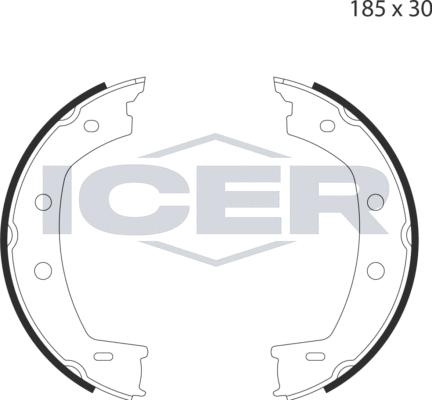 Icer 79PB4027 C - Kit ganasce, Freno stazionamento autozon.pro