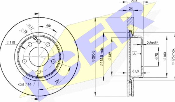 Icer 78BD9054-2 - Discofreno autozon.pro